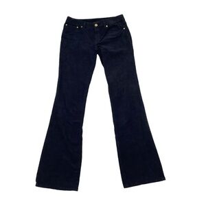 Tory Burch Classic Tory Corduroy Bootcut Pants Sz 28 Navy Cords